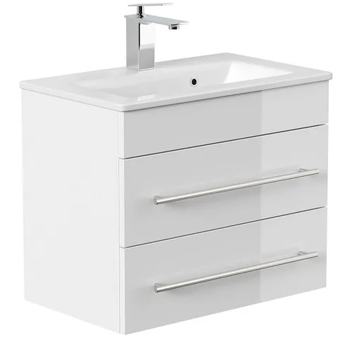 Lomadox Waschtisch PALMIRA-02, 60 cm, weiß, geringe Tiefe