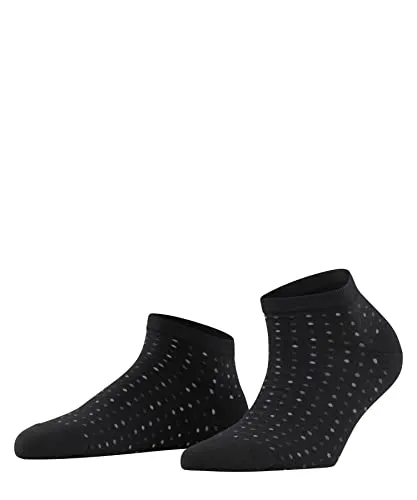 FALKE Damen Sneakersocken Multispot W Sn Baumwolle kurz gemustert 1 Paar, Schwarz Black 3000, 39-42