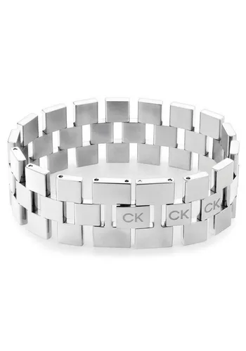 Calvin Klein Edelstahl Armband - Gliederkette in Silber - Armschmuck aus hochwertigem Edelstahl, 24 mm breit und inkl. Geschenkverpackung - das perfekte Geschenk für jeden Anlass!