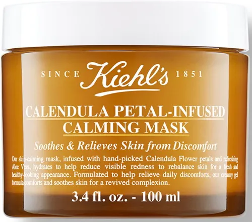 Kiehl's Calendula Petal-Infused Calming Mask 100 ml - Gesichtsmaske mit beruhigenden Ringelblüten und Aloe Vera, spendet intensiv Feuchtigkeit und mindert Rötungen für ein erfrischtes Hautbild.