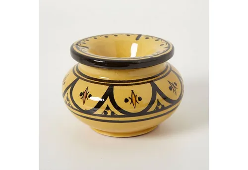 Casa Moro Aschenbecher Marokkanischer Keramik Aschenbecher Windaschenbecher handgetöpfert, handbemalt, Kunsthandwerk aus Marrakesch