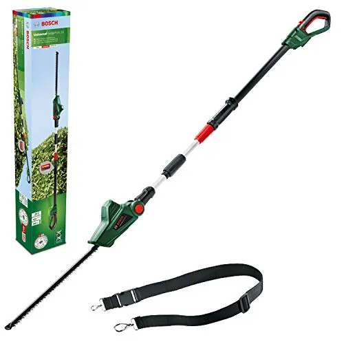 Bosch Home Garden Akku-Heckenschere UniversalHedgePole 18 - 43 cm Schnittlänge, mit Akku und Ladegerät, leicht und leistungsstark für müheloses Schneiden