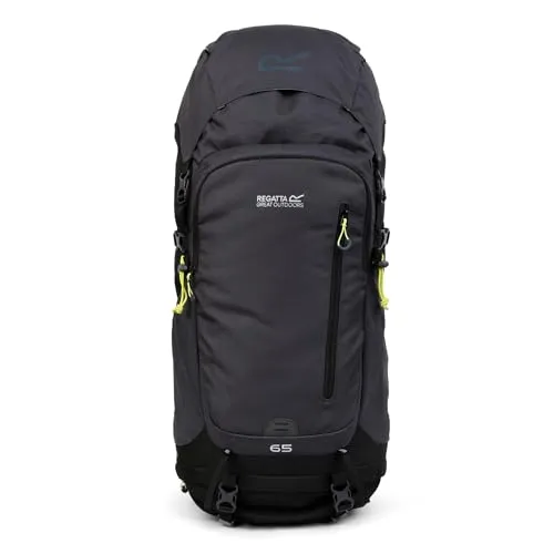 Regatta Herren Highton V2 65L Backpack Rucksäcke, Black/Sealgr, 65 litres