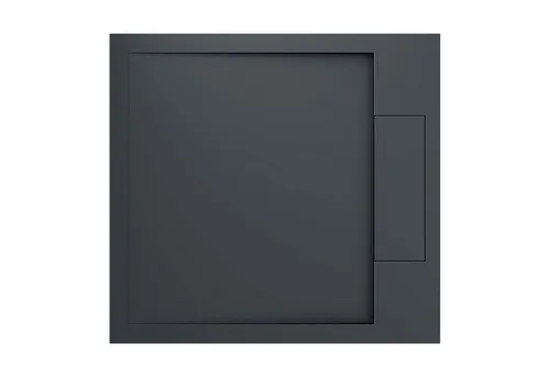 doporro Duschwanne Geoma04, Quadratisch - Duschwanne aus Mineralguss, ideal für moderne und barrierefreie Walk-In-Duschen, inkl. Ablaufgarnitur und einfache Montage für eine elegante Badezimmergestaltung.