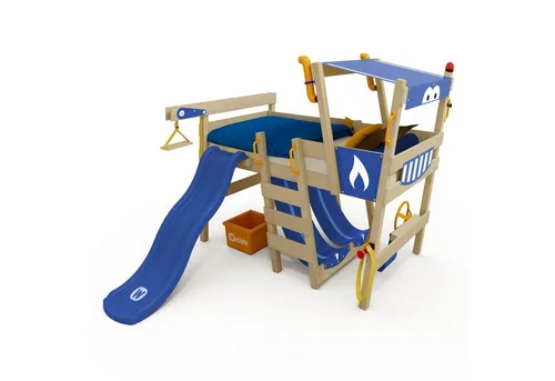 WICKEY Kinderbett Hochbett CrAzY Smoky mit Rutsche