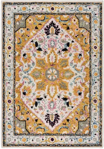 Xora Wollteppich Wool Loop, Gelb, 160x230 cm in gelb von FLAIR RUGS