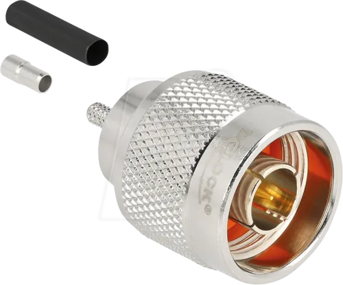 DELOCK 91763 - N Stecker zum Crimpen RG-174 / RG-316 mit passendem Schrumpfschl