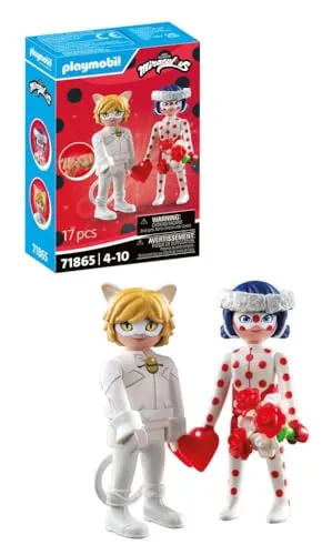 PLAYMOBIL | Miraculous | Ladybugs & Cat Noirs Hochzeit | Spielzeug ab 4 Jahren | Geschenk für Kinder | Fördert Kreativität & Rollenspiel | Detailreiches Set mit Figuren & Zubehör | 71865