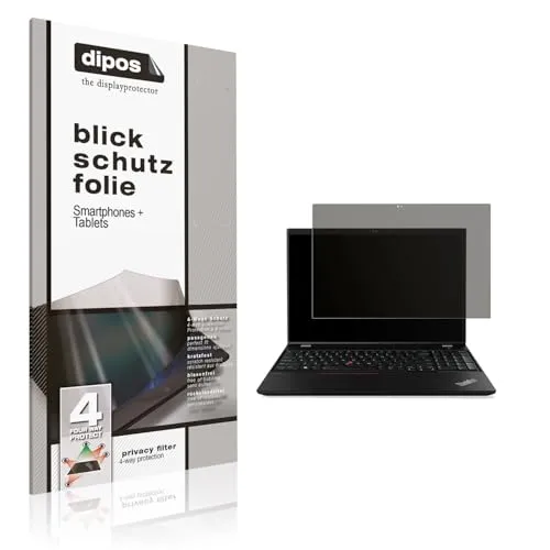dipos I Blickschutzfolie kompatibel mit Lenovo Thinkpad T15 Display-Schutzfolie matt mit 4-Wege Sichtschutz-Effekt