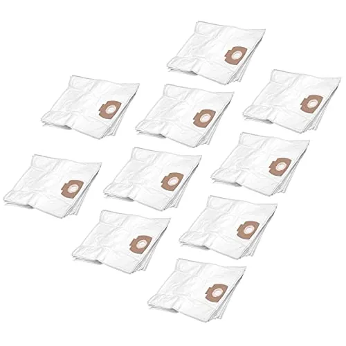 vhbw 50x Staubsaugerbeutel kompatibel mit Makita 446L, VC2010L, VC2021L, VC2511, VC2512L, VC3011L Staubsauger - Mikrovlies, Weiß