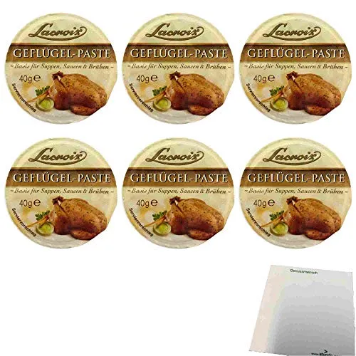 Lacroix Geflügel Paste 6er Pack (6x40g Becher) + usy Block