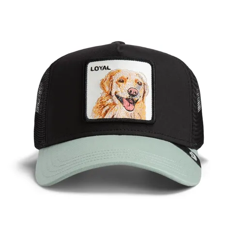 Goorin Bros. The Loyal Dog Trucker Cap - Atmungsaktive Hundekappe - Stylische Trucker Cap in Void für Unisex Erwachsene. Mit atmungsaktivem Mesh-Rückeneinsatz, UV-Schutz und verstellbarem Verschluss, ideal für Freizeitaktivitäten im Frühling und Sommer.