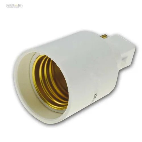 Lampensockel Adapter E27 Gewinde Birne in G24 Fassung, Lampenfassung Converter