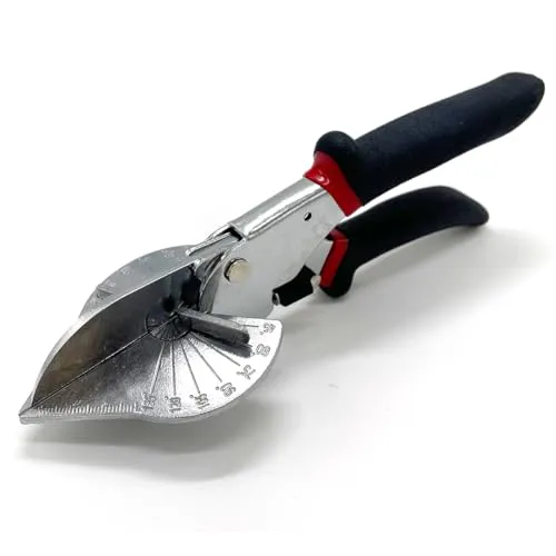 Gehrungsschere für verschiedene Winkel, Handwerkzeuge, 45 bis 135 Grad verstellbarer Winkel, für Holz- und Vinylleisten