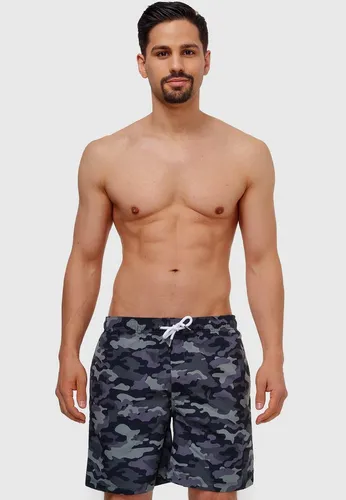 Indicode Herren Ferguson Badehose mit 3 Taschen und Tunnelzug | Badeshorts Dired Camouflage - Moderne Badeshorts für Männer mit praktischem Kordelzug, 3 Taschen und sportlichem Schnitt. Ideal für alle Sommeraktivitäten und bietet optimale Bewegungsfreiheit.