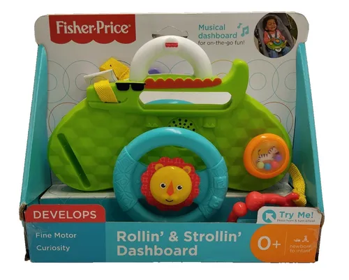 Fisher-Price Rollin & Strollin Dashboard interaktives Spielzeug Kinder NEU OVP *