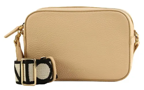 COCCINELLE Tebe Crossover Bag S Umhängetasche in Betulla Apricot - Stylische Umhängetasche für Damen, ideal für Freizeit und Partys. Mit verstellbarem Riemen, aus hochwertigem Rindsleder und 100% Baumwollfutter. Praktisch und elegant für jeden Anlass.