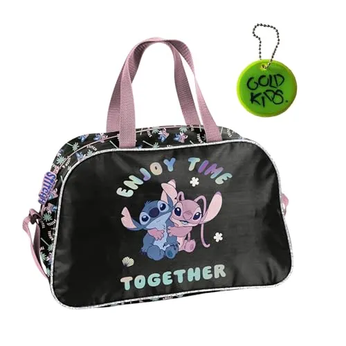 Paso Sporttasche Kinder - Umhängetasche mit Stitch Motiv, 40 x 25 x 15 cm - Klassische Sporttaschen mit inspirierendem Design für Kinder, verstärktem Boden und praktischem Hauptfach für alle Sportutensilien.