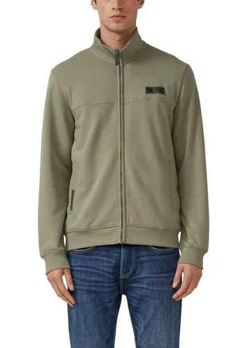 s.Oliver Sweatjacke aus Baumwollmix mit Stehkragen - Olivgrün XXL - Funktionsjacke aus weichem Baumwollmix, bietet hohen Tragekomfort und einen stylischen Stehkragen, ideal für sportliche Aktivitäten oder entspannte Freizeitlooks.