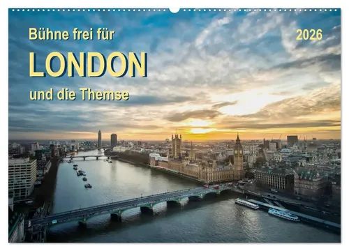 Peter Roder | Bühne frei für London und die Themse (Wandkalender 2026 DIN A2) - Erleben Sie London mit diesem stilvollen Wandkalender 2026. 14 beeindruckende Motive zeigen die Stadt an der Themse in voller Pracht und bringen London direkt in Ihr Zuhause.