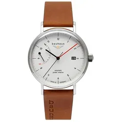 Bauhaus Automatik 21601 Herren Automatikuhr - Braun/Silber - Elegante Herrenuhr aus Edelstahl mit automatischem Miyota 9134 Werk, Gangreserveanzeige und praktischem Datum. Ideal für stilbewusste Männer.