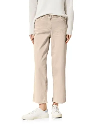 CECIL Damen B378903 Wide Leg Jeans, Jute beige, 33W x 28L