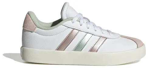 adidas VL Court 3.0 Cloud White Linen Green Met. Sandy Pink Met. (GS) - EU 33