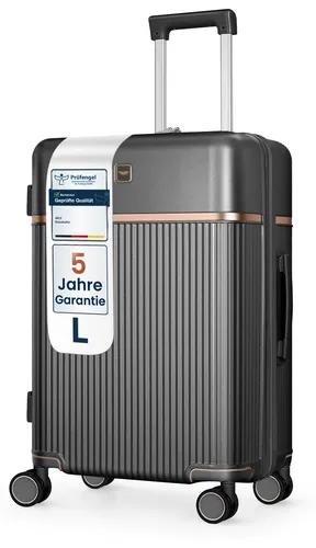 4FLY Leichter Premium Hartschalen-Reisekoffer L – 65 cm Trolley mit TSA-Schloss & 4 Spinner-Doppelrollen
