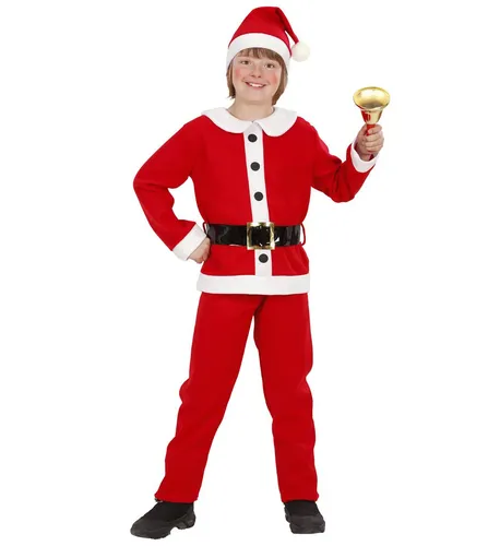 Santa Boy Flanell Kasack Hose Gürtel Hut Kostüm Set Junge Größe 140 8-10 years