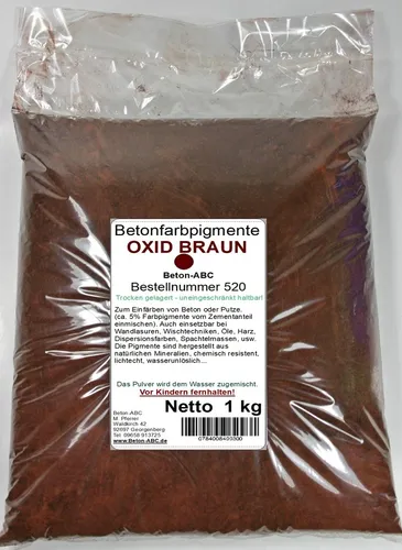 kg Oxidbraun Pigment- Pulverfarbe