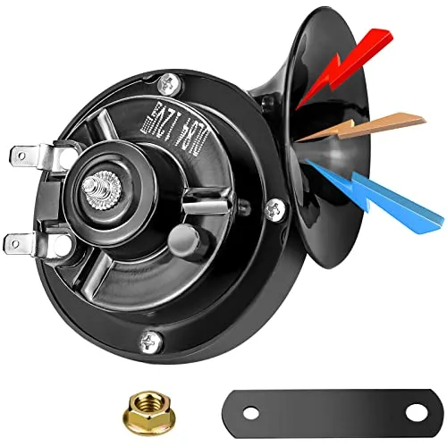 Universal Schneckenlufthorn Motorrad Auto Hupe 118 db Lautes Hupe 12V Wasserdichtes Elektrische Horn für LKW, Auto, Boot, Motorrad und Fahrrad