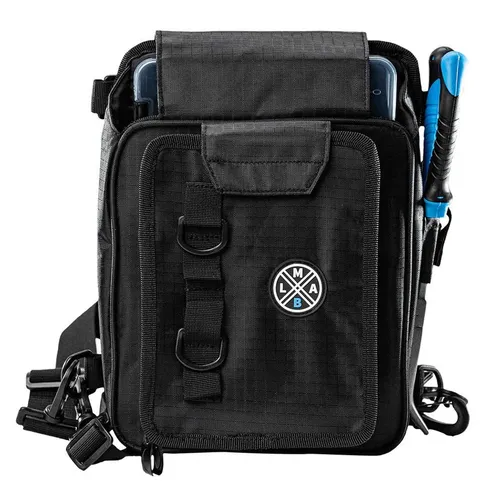 LMAB Angeltasche MOVE Shoulder Bag PRO - Angeltasche mit 2 Hauptfächern, integriertem Schnurschneider und modularem Gurtsystem für hohen Tragekomfort und schnellen Zugriff auf Angelzubehör.