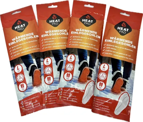 4x Wärmende Einlegesohlen Gr. L 42-45