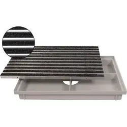 ACO 60x40cm ALU Fußmatte Rips anthrazit