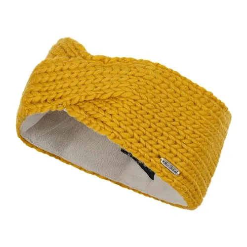 McRon Damen Gestricktes Stirnband Modell Sarala Senf 4313