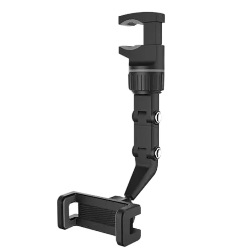 MidGard Universal Handy Autohalterung für KFZ-Rückspiegel, Tischhalterung für Smartphone Grau