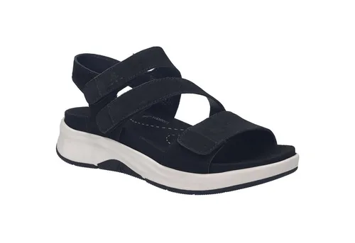 Josef Seibel Estelle 03 - Bequeme Damen-Sandale in Schwarz - Wanderschuhe mit Klettverschluss für leichten Einstieg und optimalen Halt. Ideal für den normalen Fuß und ausgestattet mit einem Wechselfußbett für individuellen Komfort.