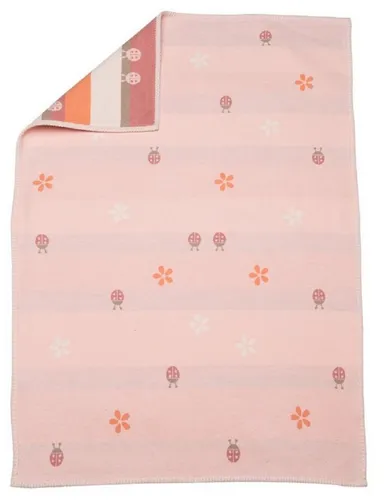 Babydecke Lena 'Käfer' 75 x 100 cm - Hochwertige Babydecke aus 100% reiner Baumwolle, ideal für jede Jahreszeit. Die GOTS zertifizierte Decke bietet weichen Komfort und verspielte Designs für eine liebevolle Umgebung.