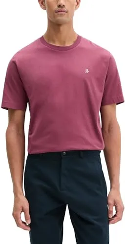 Marc O'Polo T-Shirt rot S (46) - Bequemes und stylisches T-Shirt aus 100% Baumwolle. Ideal für den Alltag, mit elastischem Jersey-Material. Perfekt für einen lässigen Look in der Farbe Acai.