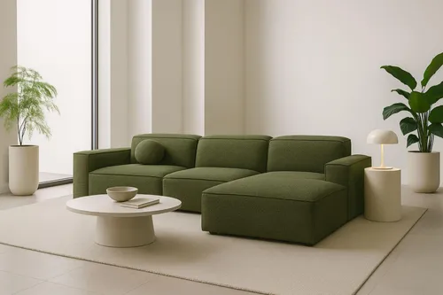 Kaiser Möbel Ecksofa Cursal L-Form, Grün – Modular und Komfortabel - Das modulare Ecksofa Cursal vereint stilvolles Design und hohen Komfort. Die großzügige Polsterung und die flexible Gestaltung passen sich perfekt Ihrem Lebensstil an. Ideal für entspannte Stunden in Ihrem Wohnzimmer.