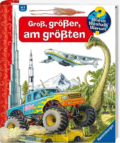 Wieso? Weshalb? Warum? Sonderband - Groß, größer, am größten (Riesenbuch) - Kinderbuch über Baufahrzeuge im Riesenformat, ideal für kleine Entdecker und große Abenteuer!