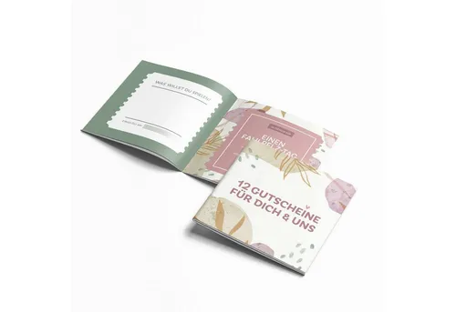 Logbuch-Verlag Dekofigur Pärchen Gutscheinheft zum Abreißen 12 Gutscheine für Partner Frau &