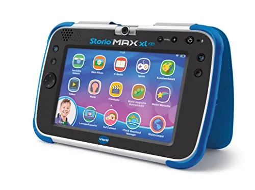 VTech Storio MAX XL 2.0 – Interaktives Lern-Tablet für Kinder - Lerncomputer für Kinder von 4-9 Jahren mit 22 Apps, Media-Player und Kamera – spielerisches Lernen von Zahlen, Buchstaben und Musik.