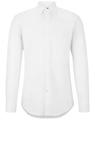 BOSS Businesshemd H-Hank-Tux (1-tlg) weiß 43 - Elegantes Businesshemd aus 100% Baumwolle in Slim Fit. Ideal für den professionellen Auftritt, pflegeleicht und komfortabel für jeden Anlass.