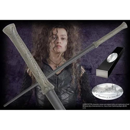 The Noble Collection Harry Potter Bellatrix Lestrange Charakterstab - handbemalte Nachbildung, inklusive Namensschild und Sammlerbox für Fans und Sammler