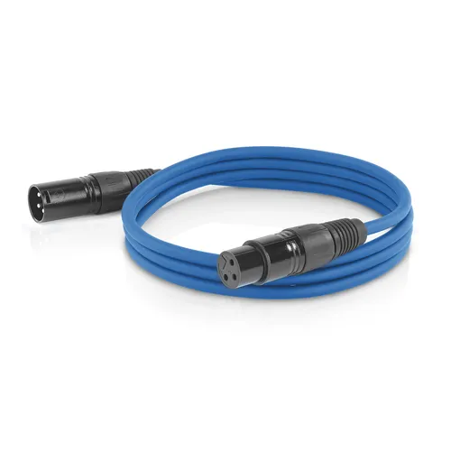 Mikrofonkabel Audio Kabel XLR 10m blau Verbindungskabel Musikkabel 3-Pin