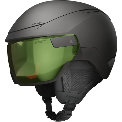 ATOMIC REVENT GT A Visor HD Photo Bla - 59/63 - Skihelm mit Hybrid-Konstruktion für hohen Schutz und niedriges Gewicht. Live Fit Technologie sorgt für individuelle Passform, während die Holo Core Struktur maximale Dämpfung bei Stößen bietet.