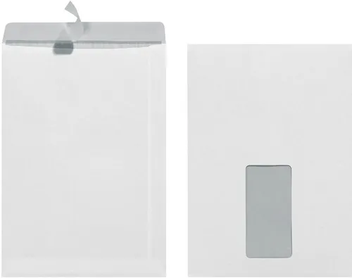 Herlitz Versandtasche Versandtaschen C5 Haftklebung mit Fenster VE=25 Stück weiß 90g/qm