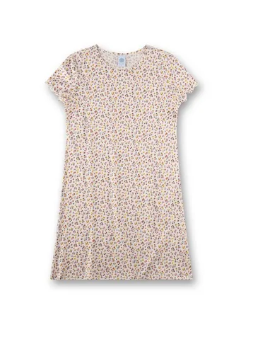 Sanetta Mädchen-Nachthemd Kurzarm Beige mit Blumen - Bequemes Mädchen-Nachthemd aus Baumwoll-Modal-Mix für erholsame Nächte. Pflegeleicht und formbeständig, ideal für den täglichen Gebrauch. Hochwertige Verarbeitung und modernes Design für höchsten Tragekomfort.