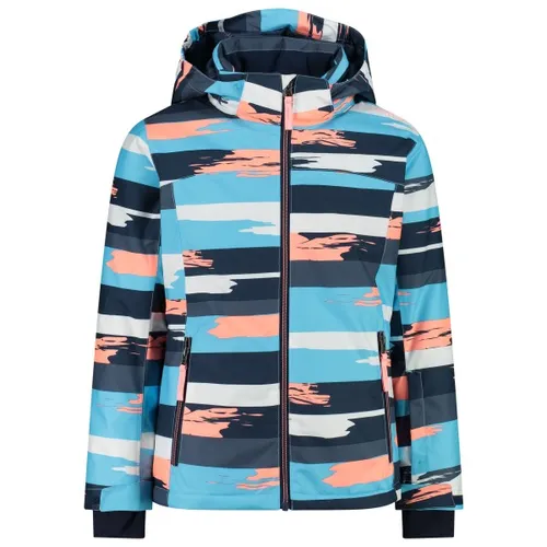 CMP KID G Jacket Snaps Hood topazio-bianco-lotus (03ZU) 116 - Funktionsjacke für Mädchen, ideal zum Skifahren mit 10.000 mm Wassersäule und atmungsaktiver ClimaProtect-Technologie für optimalen Schutz bei winterlichen Aktivitäten.